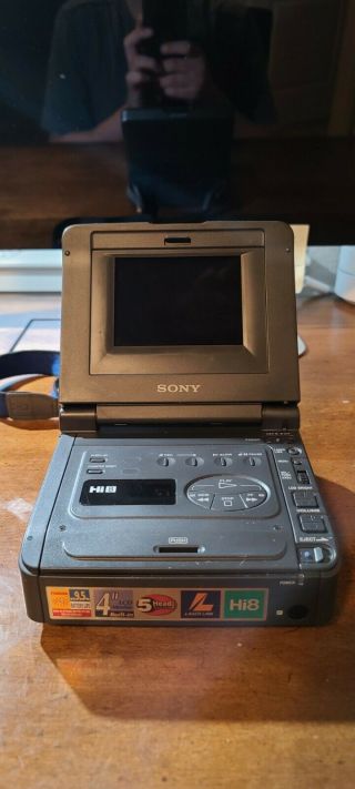 Sony Gv - A500 Hi8 8mm Video Walkman Vcr For 8mm To Transfer Video Dvd As - Is