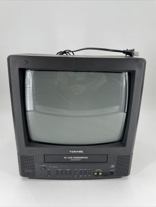 Toshiba 13” Tv Vcr Combo Mv13m2 & No Remote