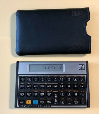 Vintage Hp 16c Computer Scientist Calculator With Case