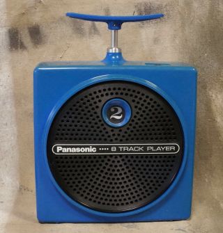 Vintage 70s Panasonic Rq - 830s Blue Tnt Portable 8 Track Player