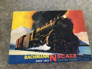 Bachmann Car Freight Electric Train Set With F - 9 Diesel 6915:1998 At & Sf In Ob