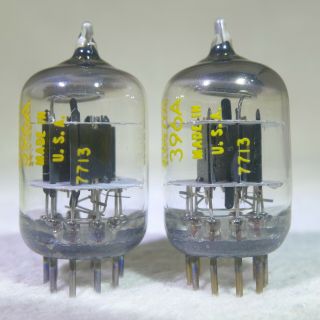 NOS/NIB Matched Pair Western Electric 396A/2C51/5670 O - Getter 1971 Same Date 3