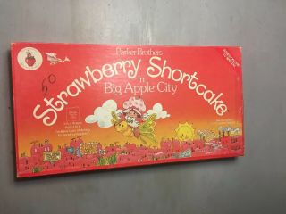 Vintage 1981 Strawberry Shortcake Big Apple City 100 Complete Board Game Toy