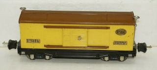 Lionel Prewar O - Gauge 814 Brown & Orange Tinplate Automobile Box Car
