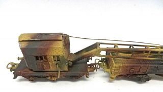 3 HO Marklin WWII Armored Train Custom Paint Freight Cars Crane,  Flat & Box Car 2