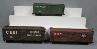 Lionel And Bachmann G Freight Cars: Mkt 701,  Lv 61572,  C&ei 25784 [3] Ex