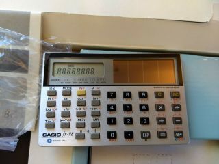 Casio Fx - 98 Solar Card Calculator,  Booklet,  Case