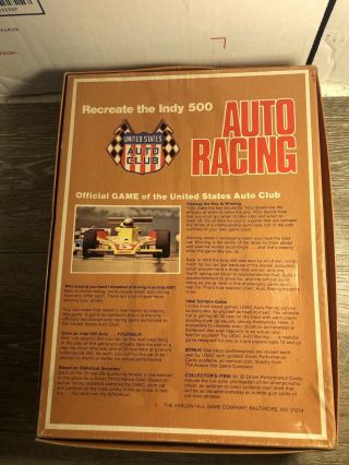 Indy 500 Sports Illustrated Auto Racing Board Game 1979 Indy 500 Race Car
