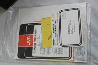 Vintage JVC Stereo Radio Cassette Recorder RD - 727JW/C Boombox Paperwork 1980 2