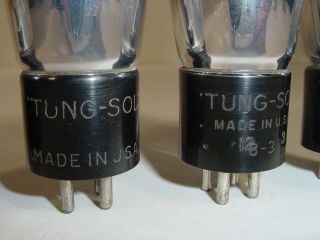4 Vintage 1940 ' s Tung - Sol Type 71A 171A 271 Engraved Base ST Amp Tube Quad 2