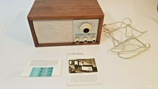 Vintage Klh Model Twenty One 21 Fm Table Radio Walnut Cabinet Video