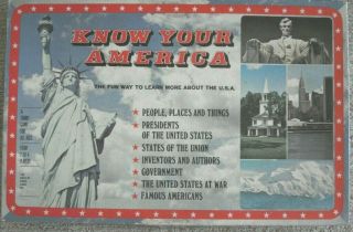 Vintage Know Your America Board Game Mint/unplayed Cadaco 1982