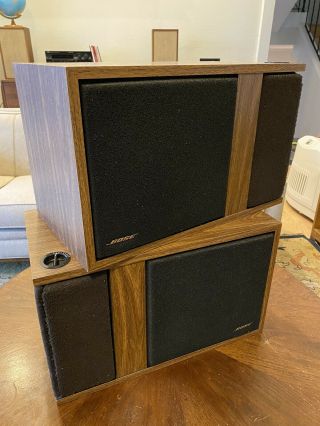 Restored Vintage Bose 301 Series I Direct Reflecting Speakers Matching Pair