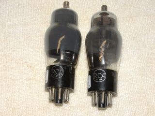 2 X 6f8g Rca Tubes Vt - 99 Smoked Glass Very Strong Military Pair