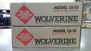 Vintage Wolverine Ls - 12 Electro - Voice 12 " Full Range Speakers (pair)