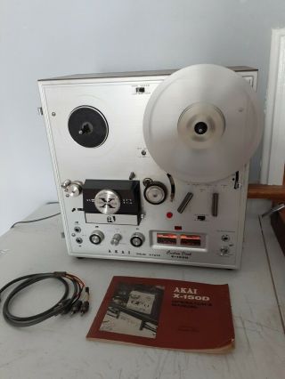 Vintage Akai X - 150d Reel To Reel Tape Recorder With Accessories & Box