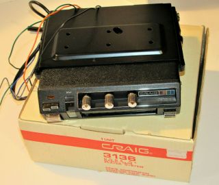 Vintage 1970s Craig 8 - Track Tape Player/fm Radio Car Stereo Japan