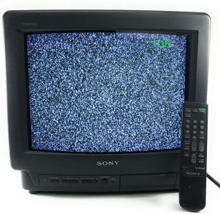 Sony Kv - 13tr28 Trinitron Crt Tv 13 Inch Retro Gaming W/remote Front & Back A/v