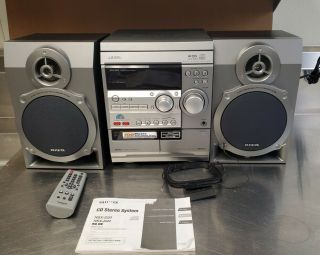 Vintage Aiwa Nsx - D22 Fm/am Radio Dual Cassette 3 Cd Player Stereo Mini System