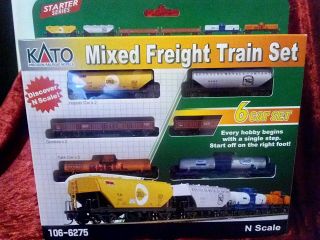 Kato N Scale Mixed Freight Train Set - 6 Car Starter Pack
