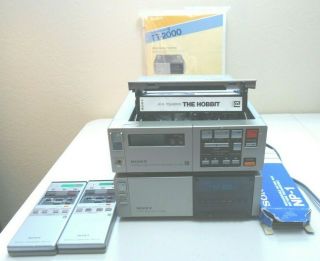 Sony Portable Videocassette - Recorder Sl - 2000 Tuner Timer Unit Tt - 2000