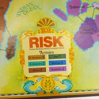 Risk World Conquest Replacement Game Board Only Craft Wall Art Map 1974 3