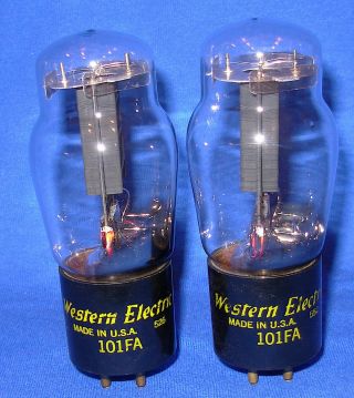 Strong Matched Pair Western Electric 101fa Triode Vacuum Tubes 1955 Dates Y