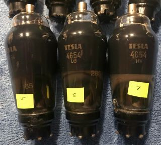 7 Seven Vintage Tesla 4654 (EL50,  EL34) Tubes L@@K 3