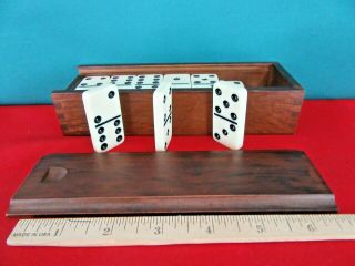 48.  Pier 1 One Dominoes Set Game In A Wood Wooden Box