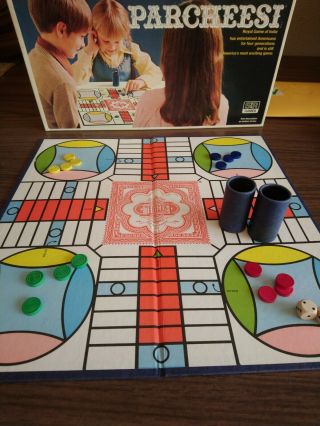 Vintage Parcheesi Game From 1975 By S&r,  Complete