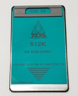 Tds 512k Ram Card For Use With Hp - 48gx Hewlett Packard Calculator
