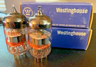 Pair Westinghouse Wl 6922 E88cc Germany Gold Pin Vacuum Tubes Hickok 600a