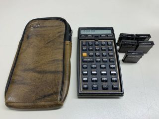 Vintage Hewlett Packard Hp - 41cx Scientific Calculator W/ 5 Modules X Functions