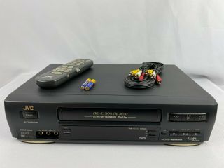 Jvc Hr - Vp655u Vcr 4 - Head Hi - Fi Vhs Player Video Cassette Recorder W Remote