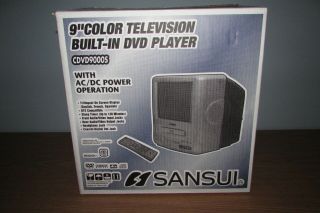 Vintage Sansui 9 " Color Television Built In Dvd Player
