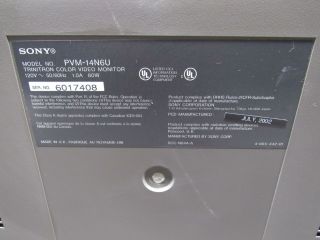 Sony PVM - 14N6U 14 