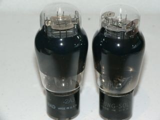 2 Tung - Sol 2a3 Tubes (usa) 1930s Black Glass