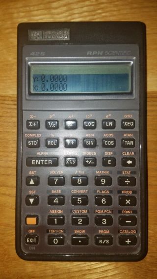 Hp 42s Hewlett Packard Calculator And Case In.  Batteries