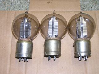 THREE (3) WESTERN ELECTRIC 216 - A VACUUM TUBES TENNIS BALL DOUBLE - NO RES 3