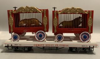 Bachmann Brothers Circus Cage Car W/ 2 Cages,  Lion & Tiger G Scale