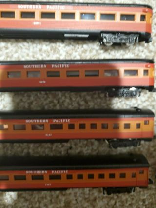 N Scale 8 S.  P.  Passenger Cars,  Including 2 Observation Cars.  Nr