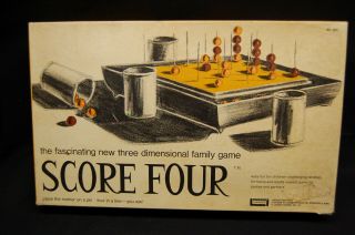 Score Four Board Game Vintage 1971 Three Dimensional Game 8325