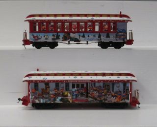 Bachmann On30 Scale Rudolph Town Express Passenger Cars [2] Ex