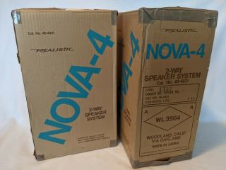 Vintage Realistic Nova 4 Floor Speakers 40 - 4031 - - Set Of 2