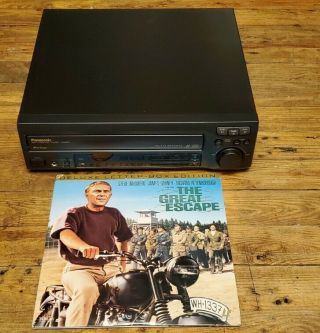 Panasonic Lx - H670 Multi Laser Disc Player Video W/ “the Great Escape” Laser Disc