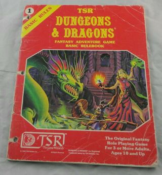 Basic Dungeons & Dragons D&d Rpg Rulebook Red Cover Tsr 1980
