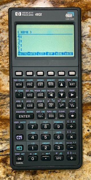 HP Hewlett Packard 48GX Graphing Calculator 128K RAM with Case 2