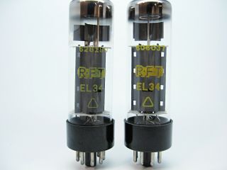 2 x NOS RFT EL34 - 6CA7 MATCHED Vacuum Audio Output Pentode German Tubes 2