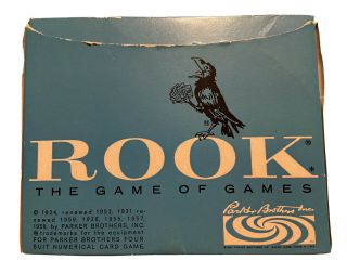 Vintage 1963 Rook Card Game By Parker Brothers The Game Of Games 57 Cards Book