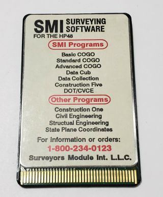 SMI 1 MB RAM for use with HP - 48GX Hewlett Packard Calculator 2